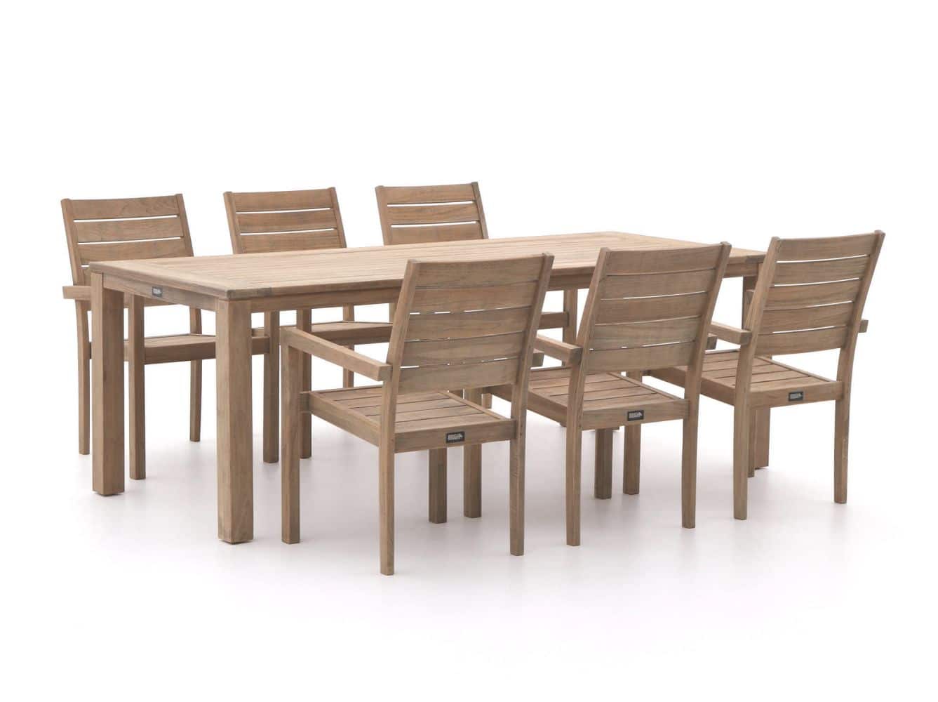 rough s 220cm dining tuinset 7 delig stapelbaar laagste prijsgarantie!