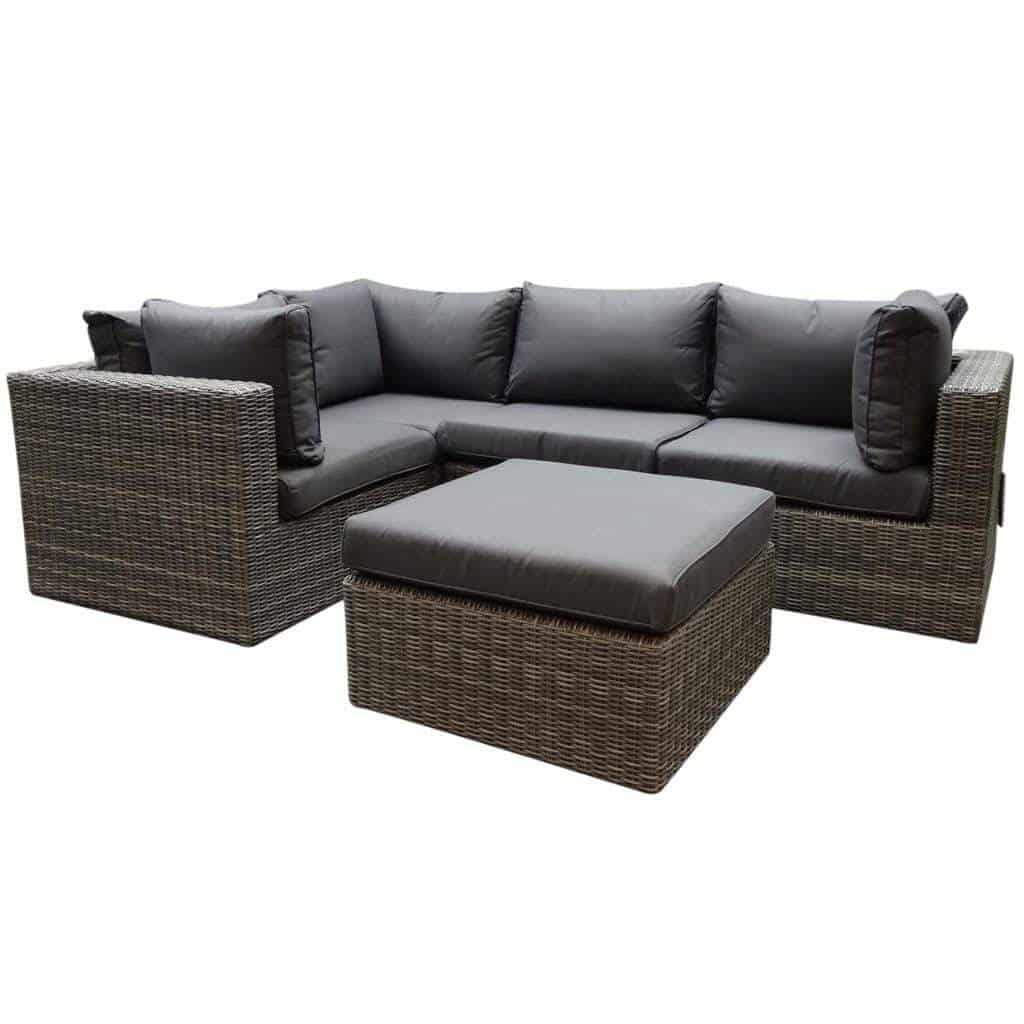 rio hoek loungeset 5 delig antraciet