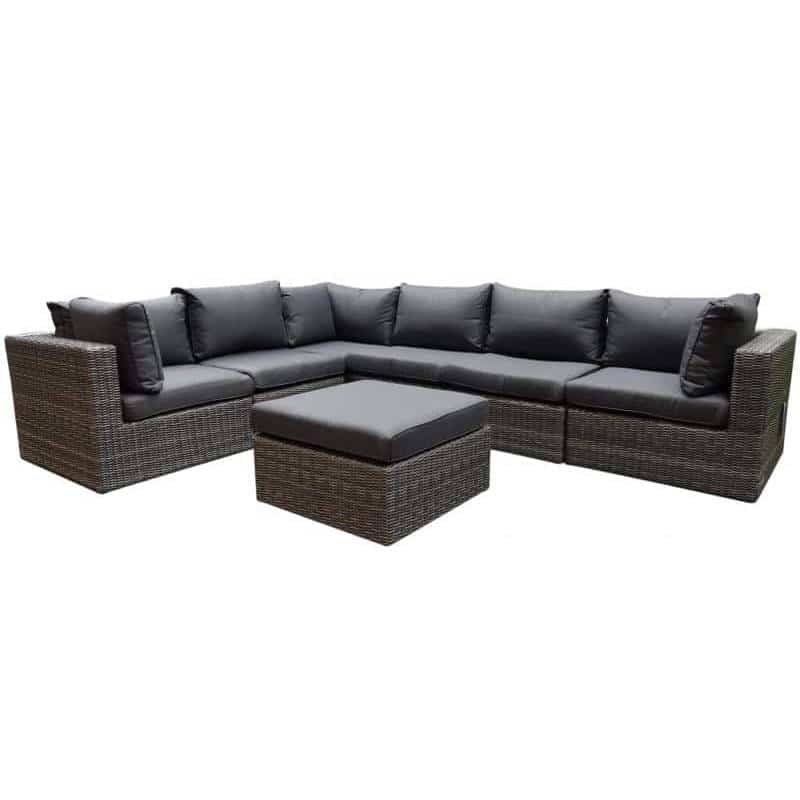 rio hoek loungeset 7 delig antraciet