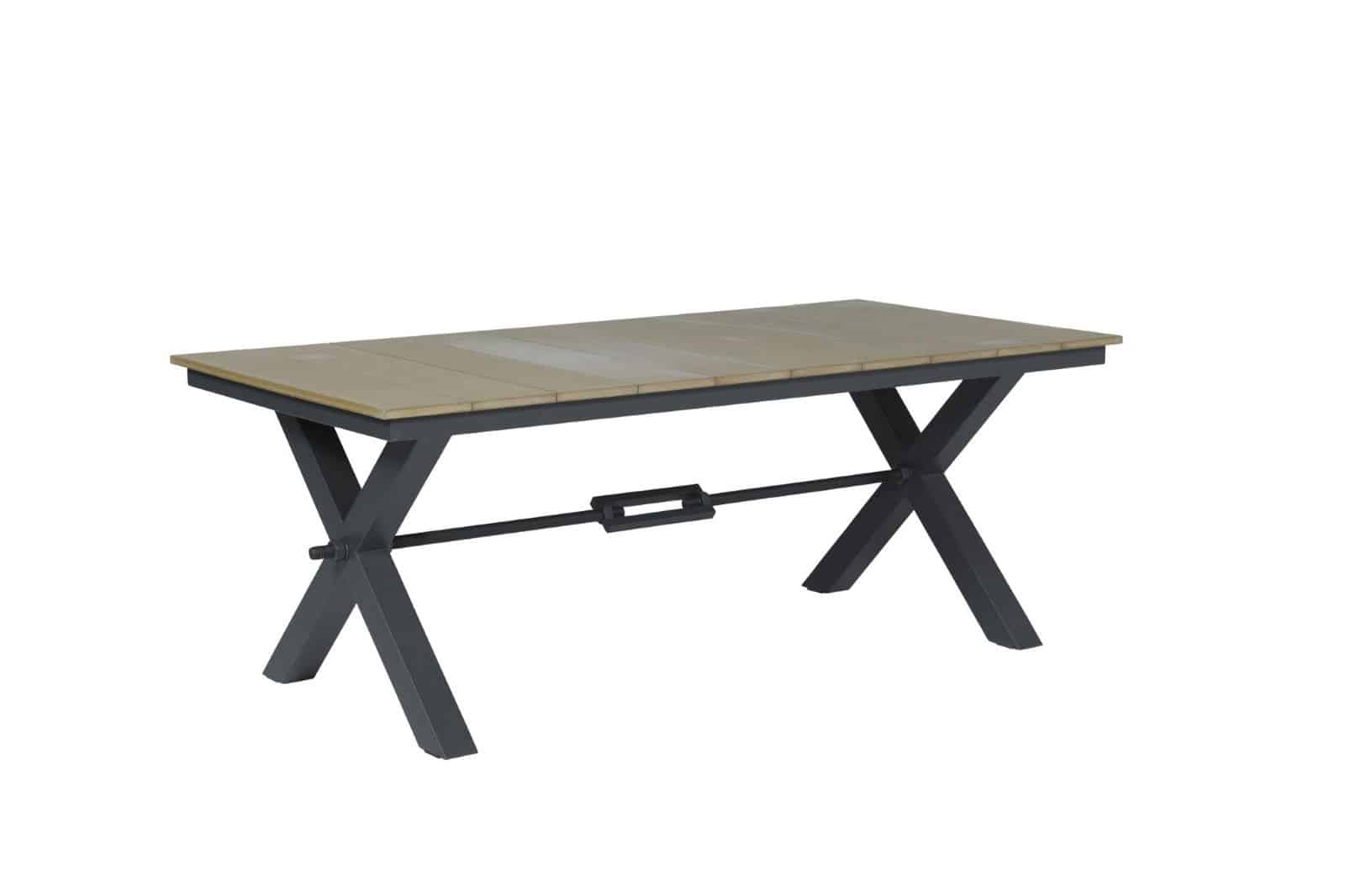 robusto tafel 200x100xh76 vw vintage teak/ carbon black garden impressions