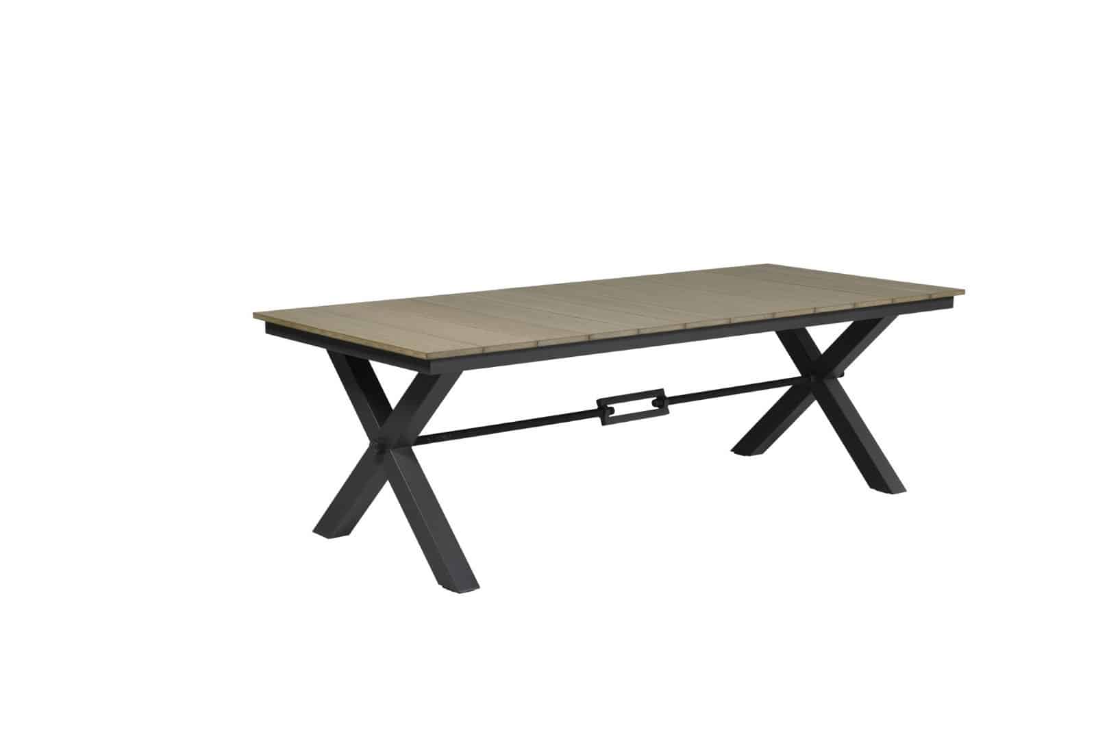 robusto tafel 240x100xh76 vw vintage teak/ carbon black garden impressions
