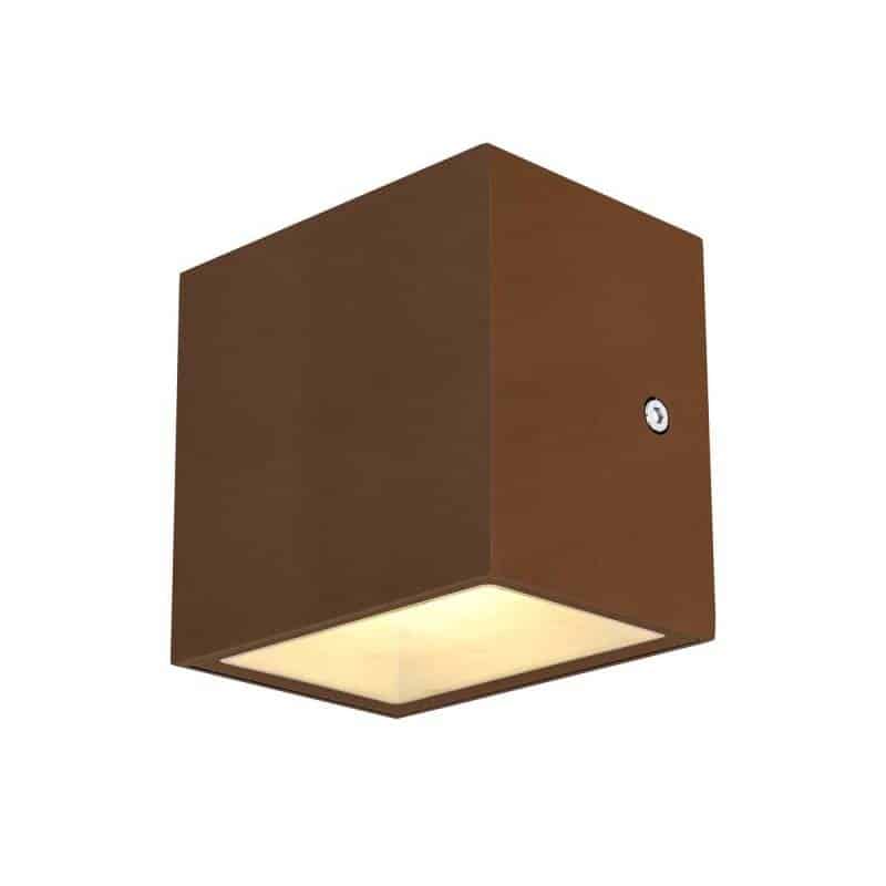 slv sitra cube led roestkleur wandlamp
