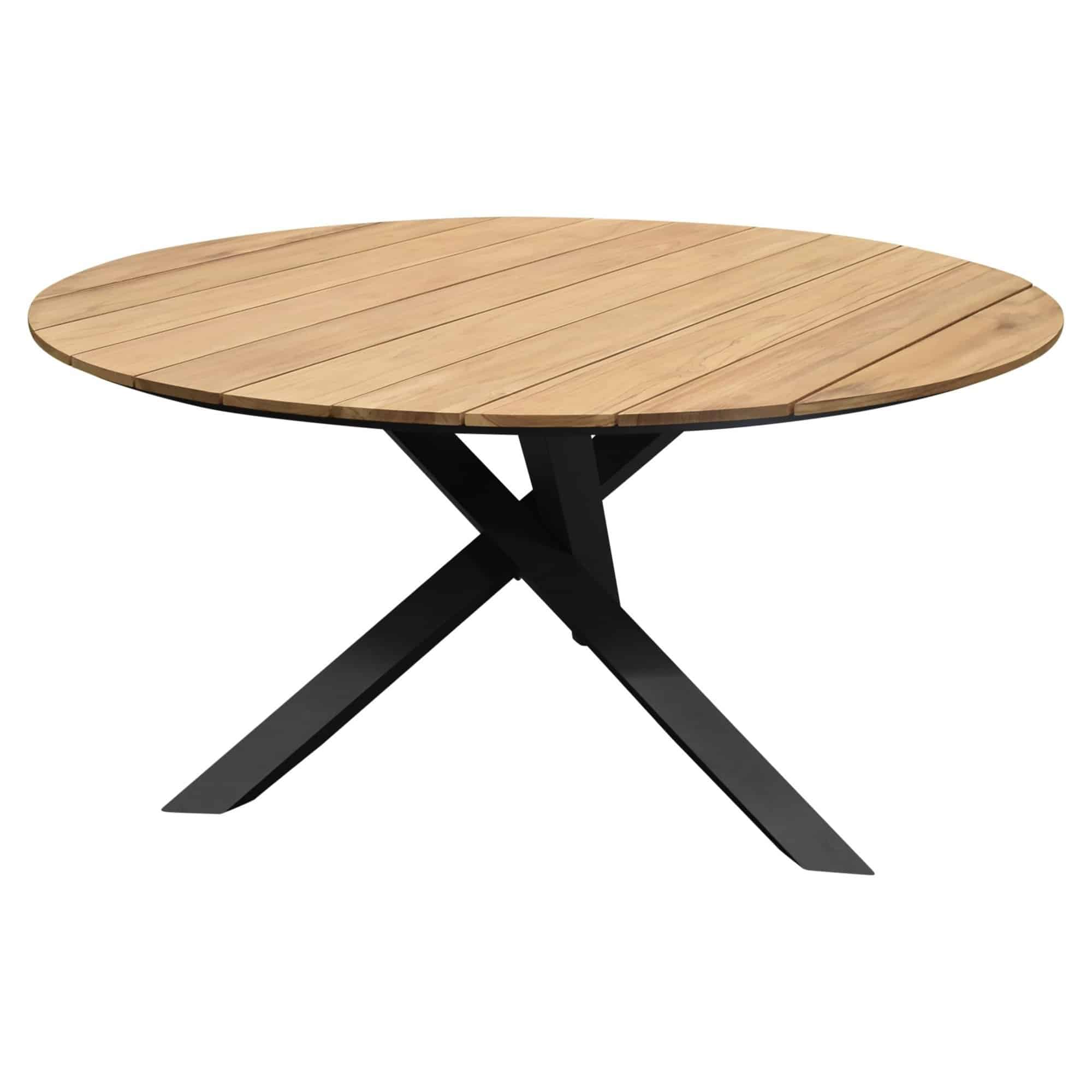san jose dining tuintafel 150xh74 cm rond teak blad