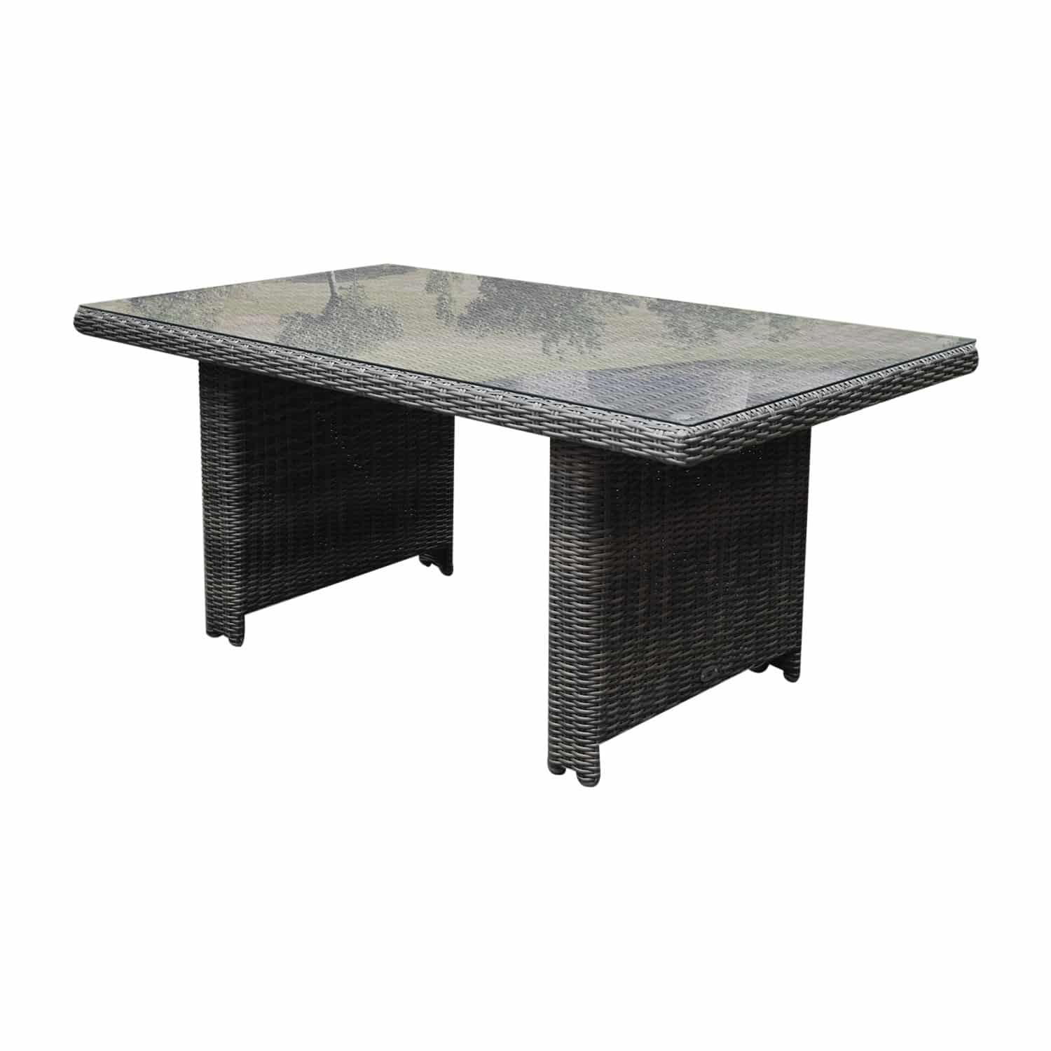 san marino lounge diningtafel 146×84,5xh66,5 cm grijs