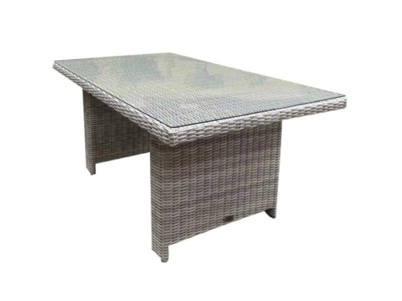 san marino lounge diningtafel 146×84,5xh66,5 cm wit grijs