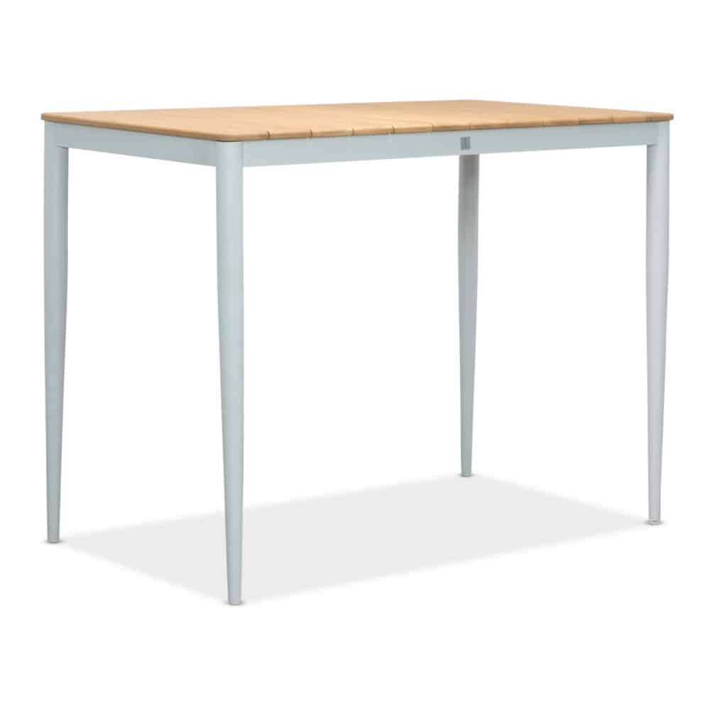 Sandro bartafel | aluminium + teakhout | wit | 140cm