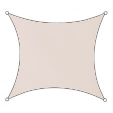 schaduwdoek livigno polyester vierkant 3,6m (naturel)