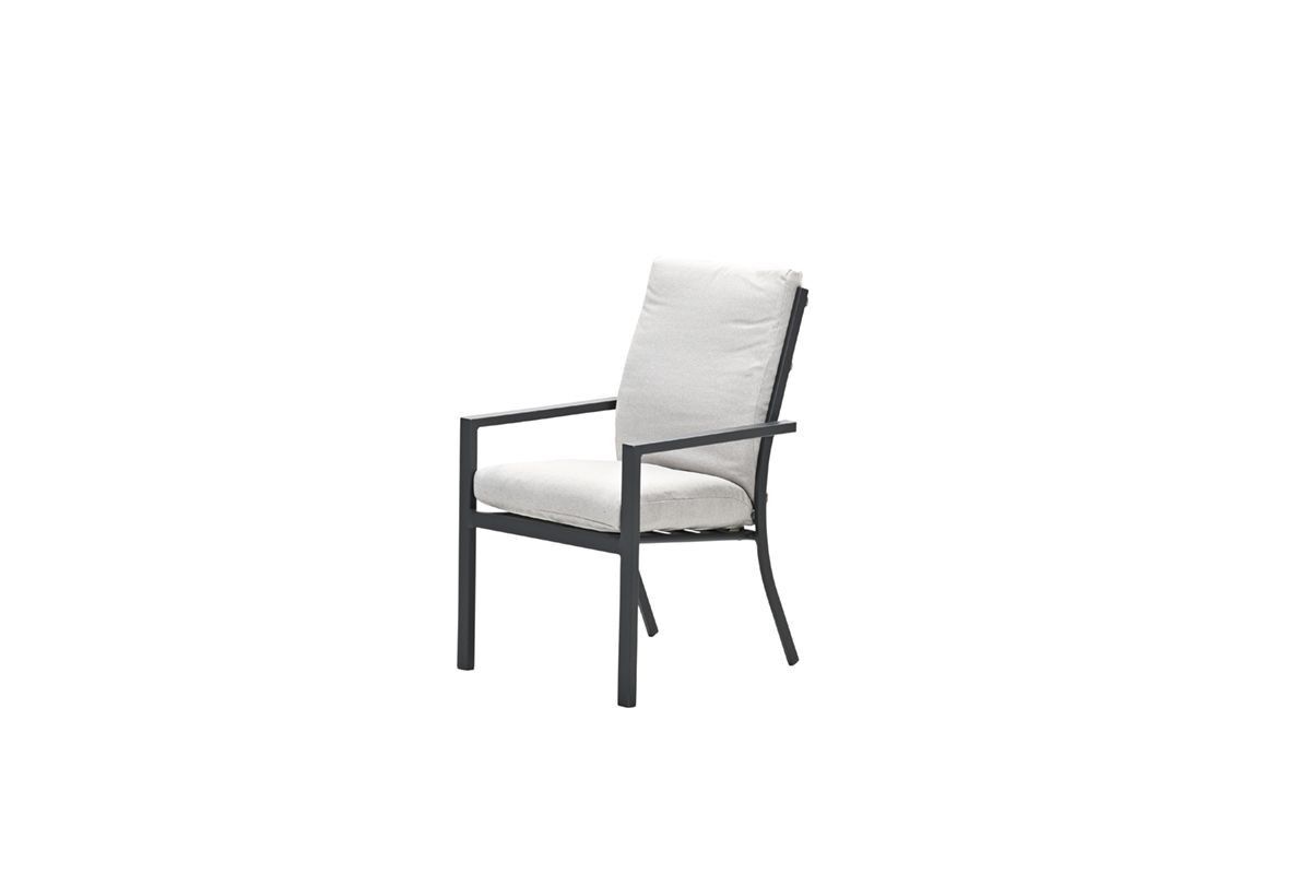 Sergio dining tuinstoel carbon black / dessert zand