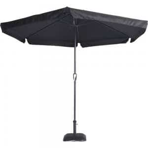 stokparasol gemini 300 cm met volan zwart