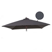 stokparasoldoek rhino 400x400cm vierkant dark grey (polyester)