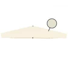 stokparasoldoek rhino 400x400cm vierkant off white met volant (polyester)