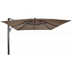 taurus zweefparasol taupe 300×300 cm vierkante parasol