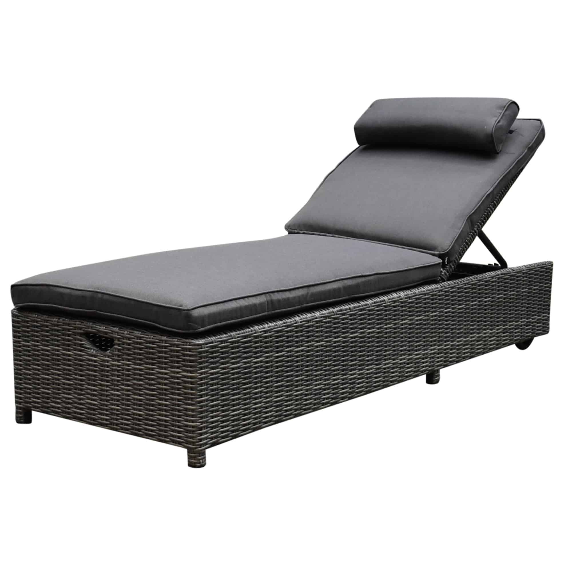 thermen ligbed 189x65xh31 cm antraciet