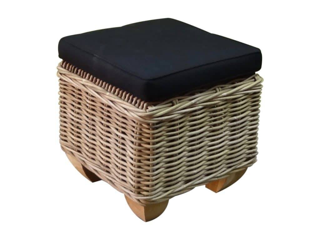 Toronto voetenbank 43x43xH43 cm naturel rotan