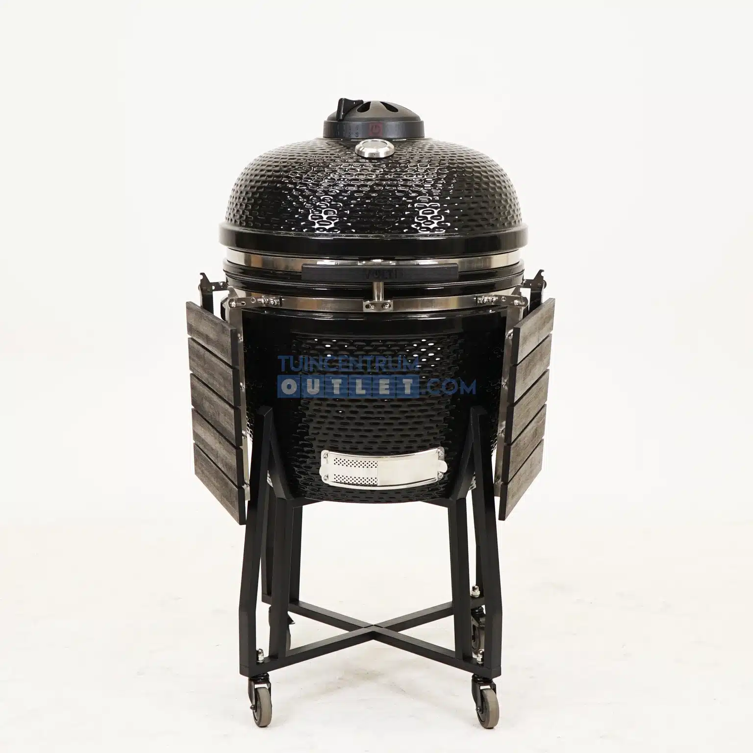 volt! grenade grill 24′ zwart keramische kamado bbq xl barbecue