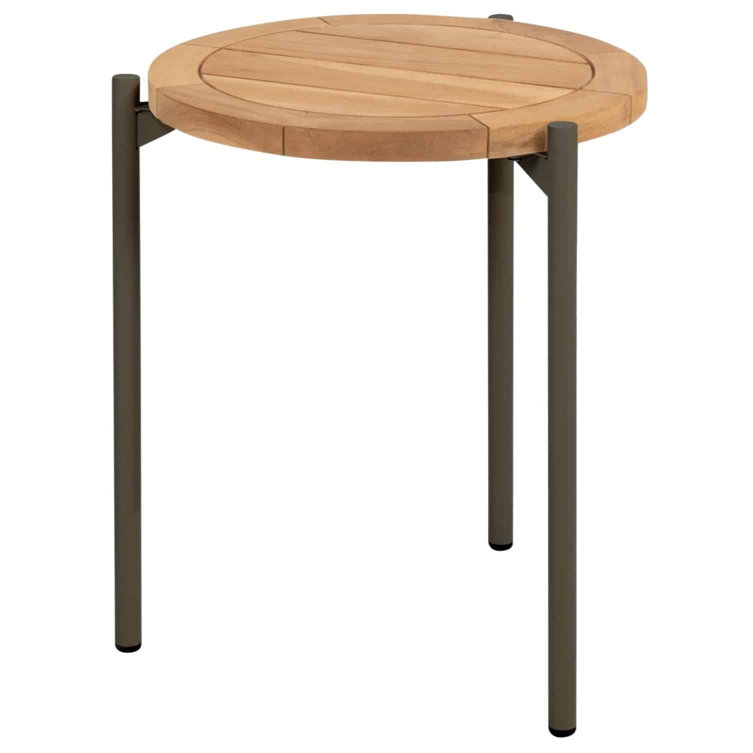 yoga bijzettafel 45xh55 cm aluminium teak terre 4 seasons outdoor