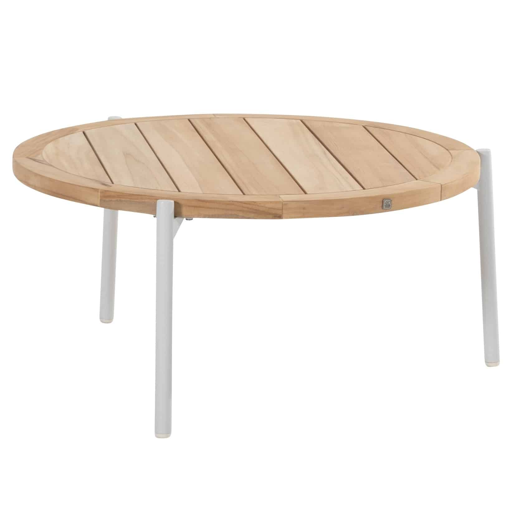 yoga salontafel 73xh35 cm frost grey natural teak 4 seasons outdoor