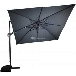 zweefparasol virgoflex 300 x 300 cm grijs