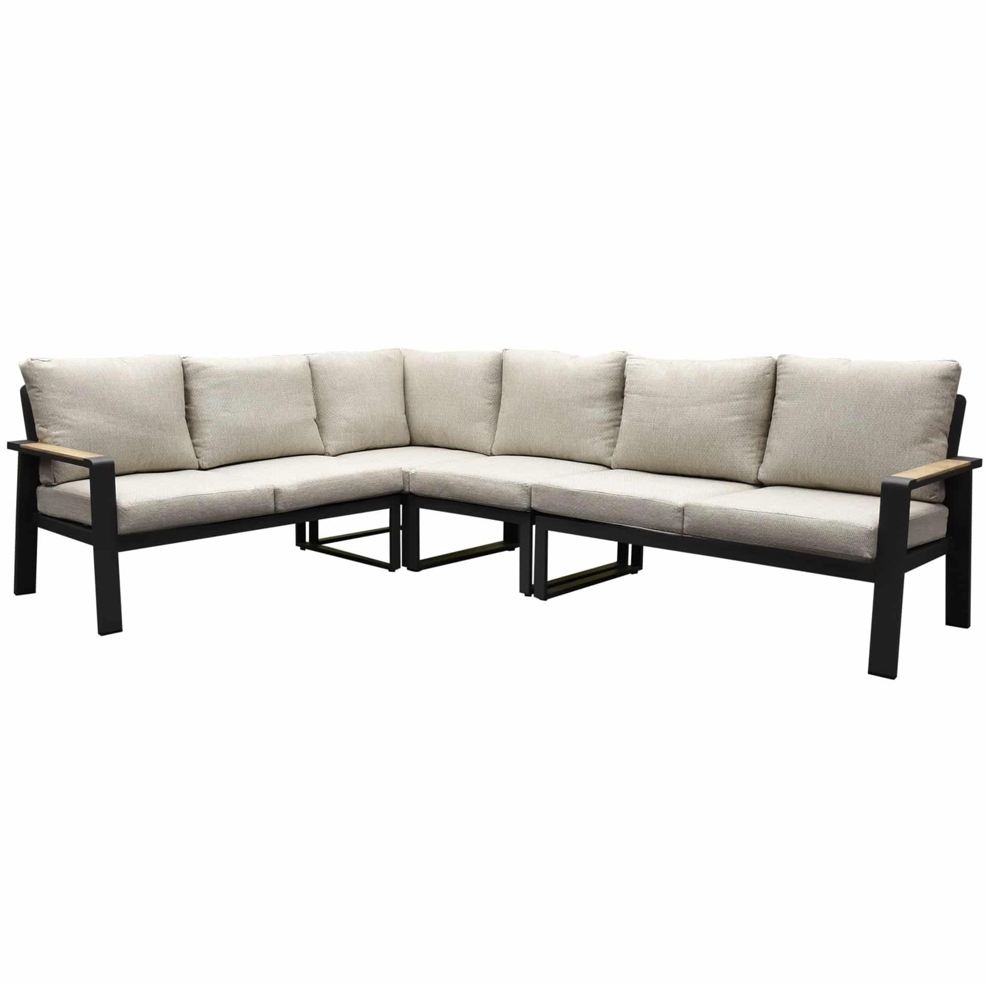 lola hoek loungeset 4 delig aluminium antraciet