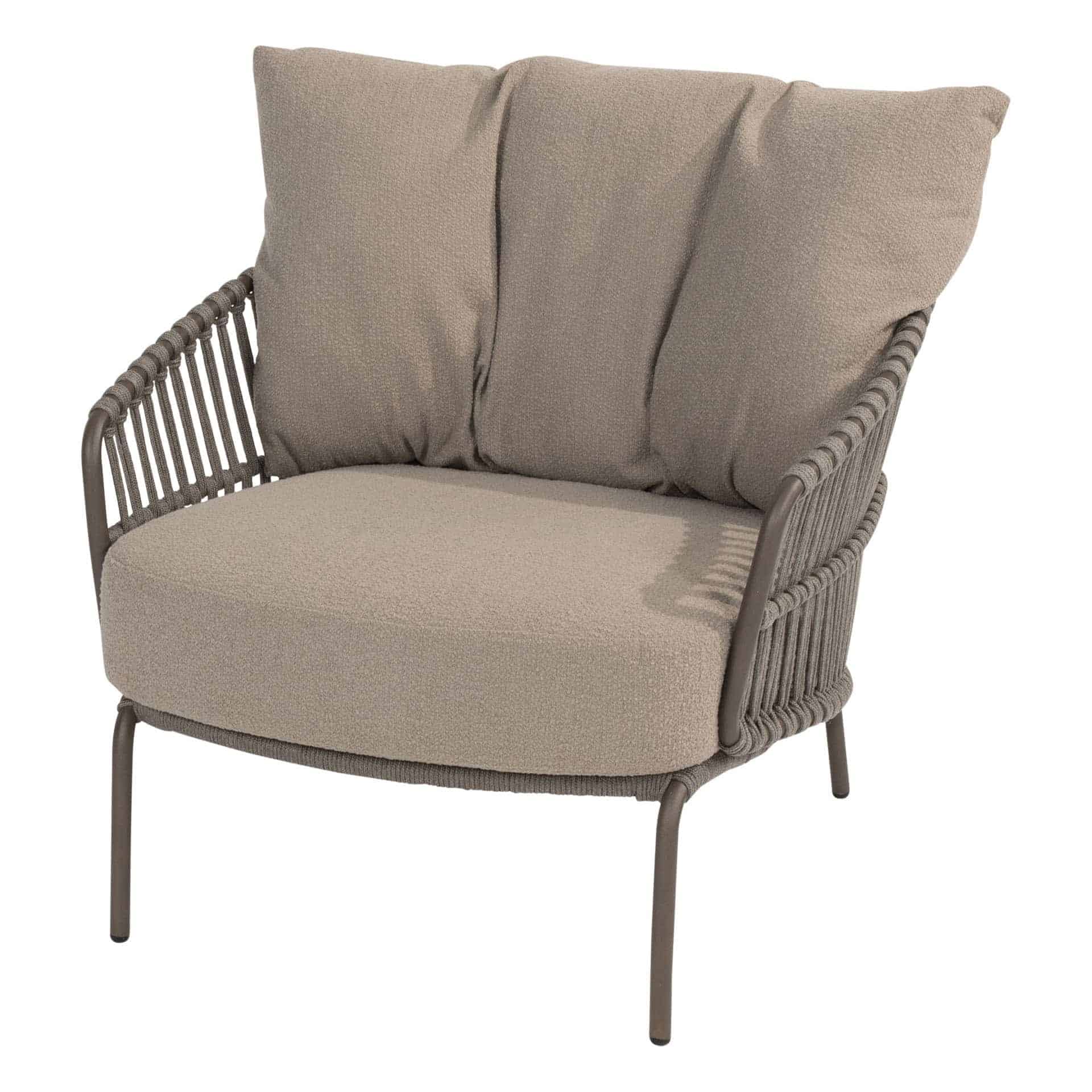 4so capalbio lounge stoel terra met kussens