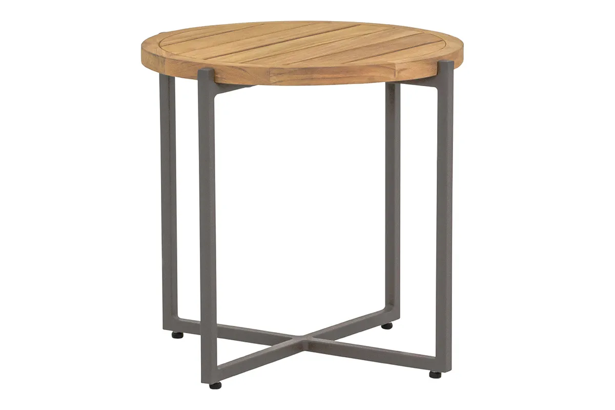 apple bee | koffietafel condor Ø54 x 50(h) cm | taupe teak