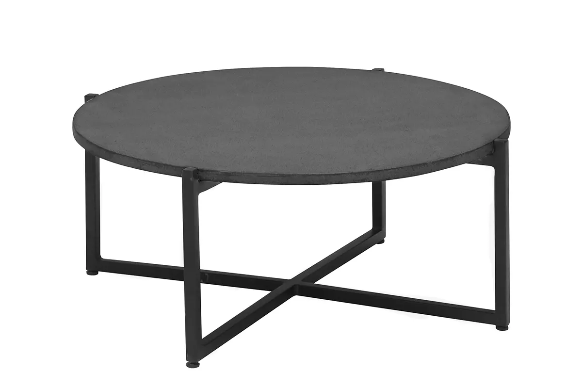 apple bee | koffietafel soul Ø 74 x 30 cm | lava black