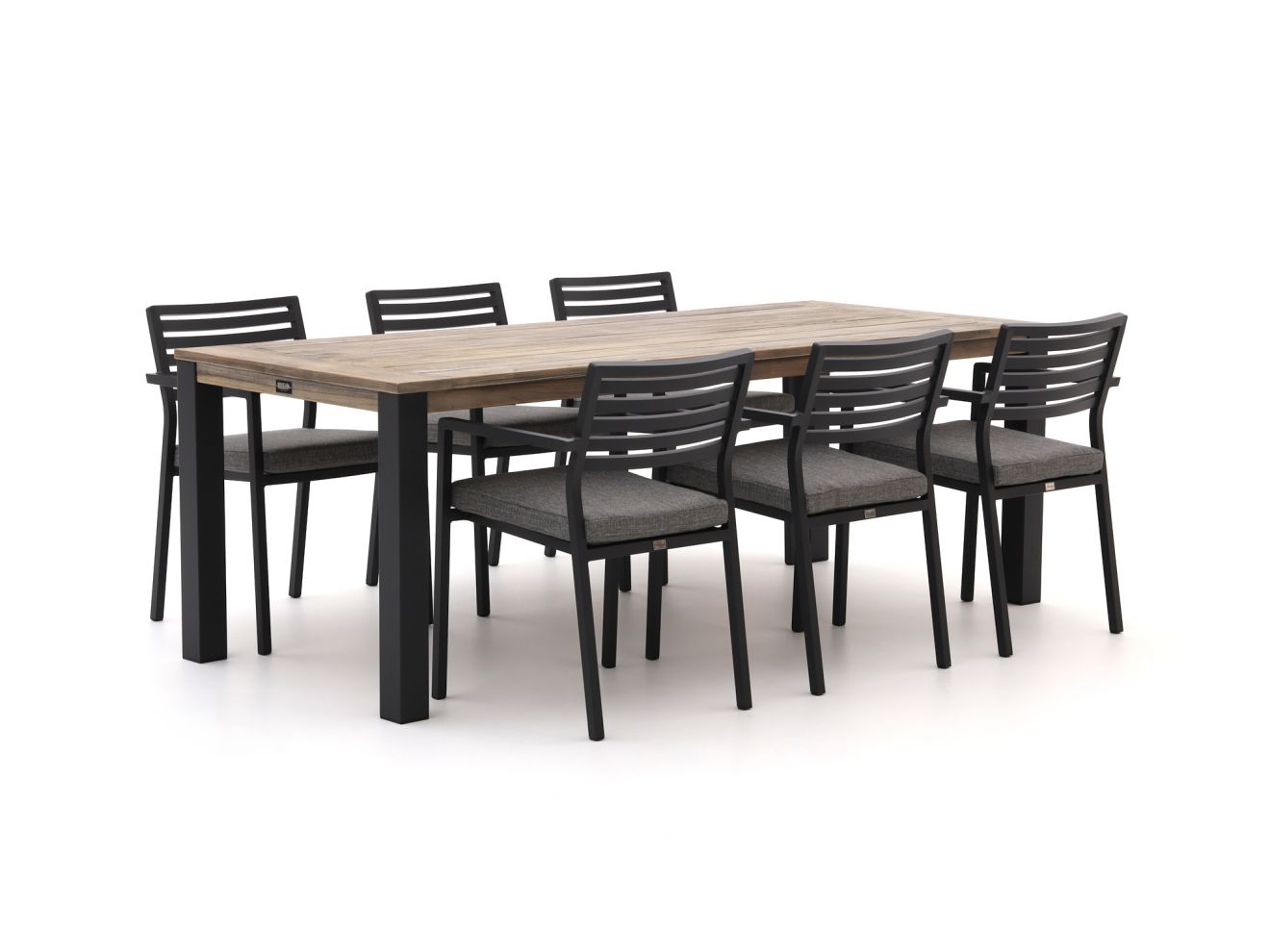 bellagio rumo/rough s 220cm dining tuinset 7 delig stapelbaar laagste prijsgarantie!