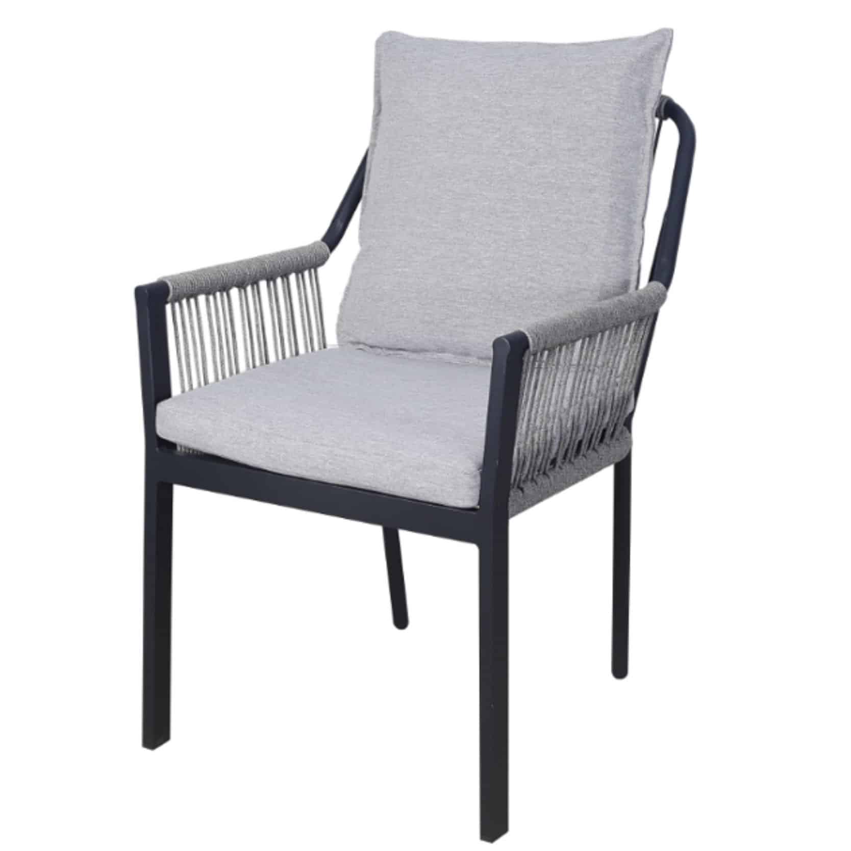 fleur dining tuinstoel aluminium antraciet rope