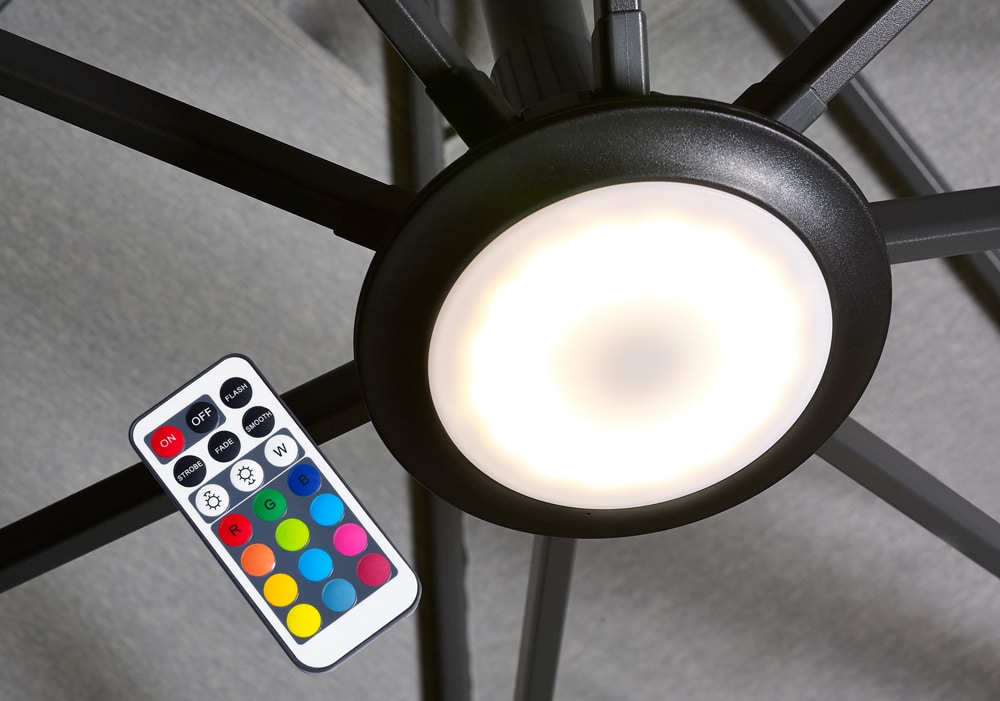 platinum parasol lamp led multicolour