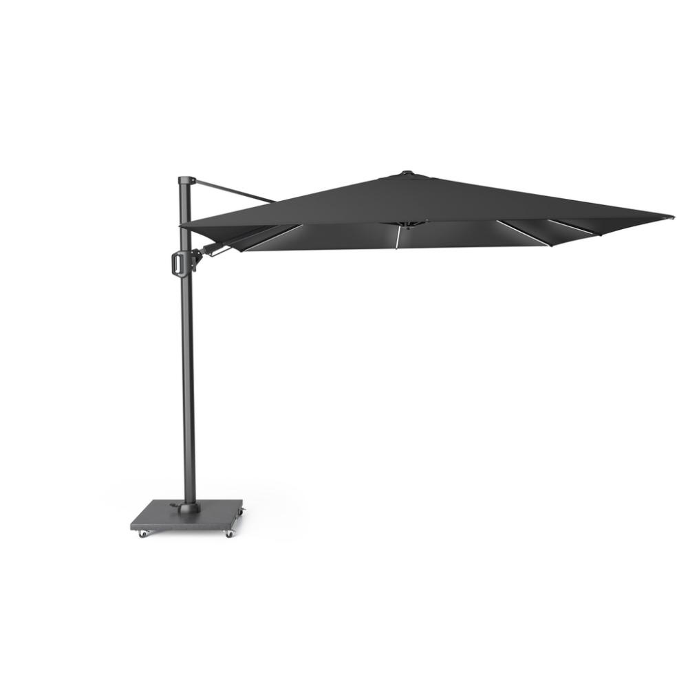 challenger t² zweefparasol glow 300x300cm | premium doek | faded black