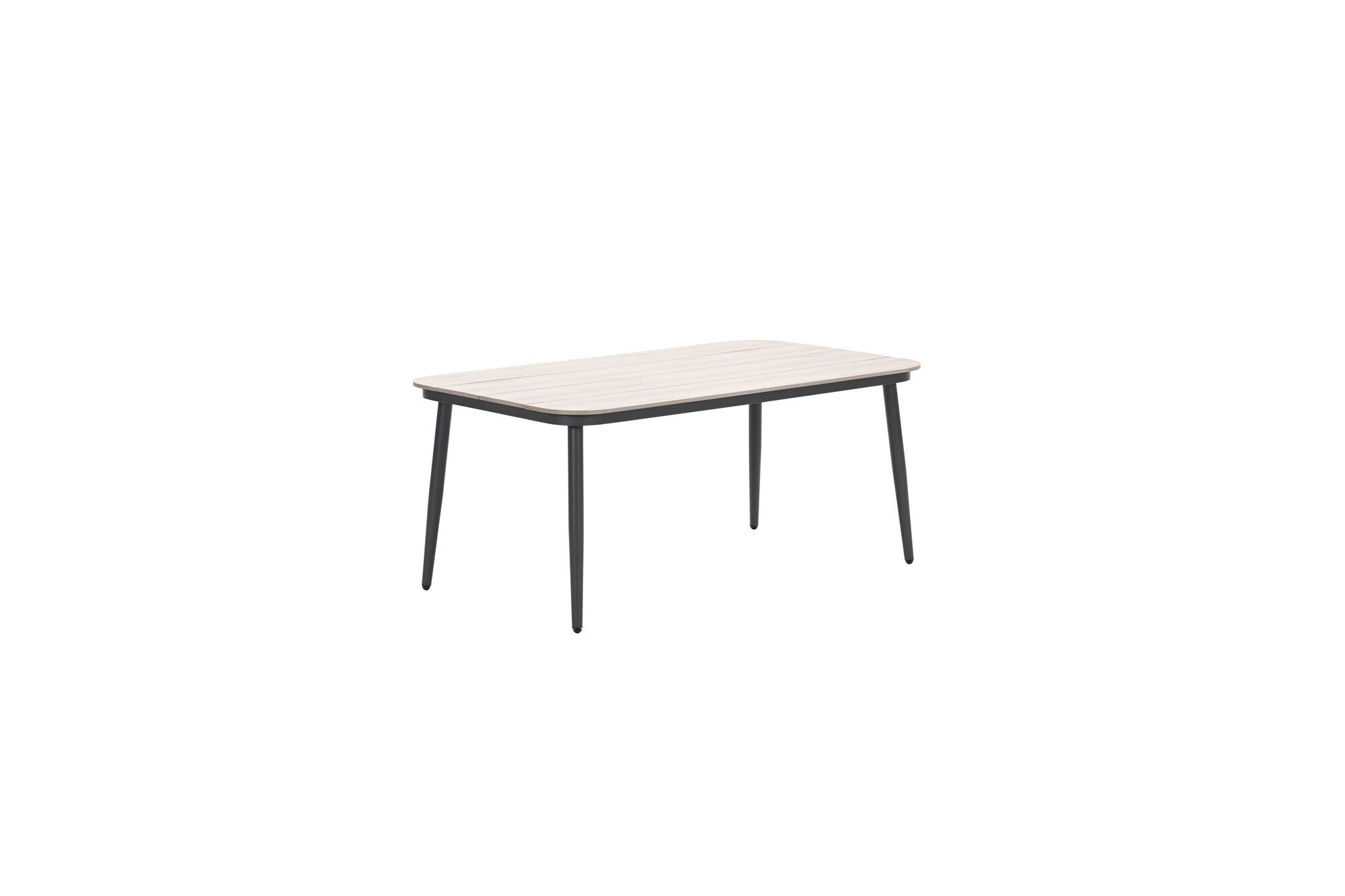 diamo teramon lounge dining tuintafel 160 x 90 x 69cm carbon black teak look