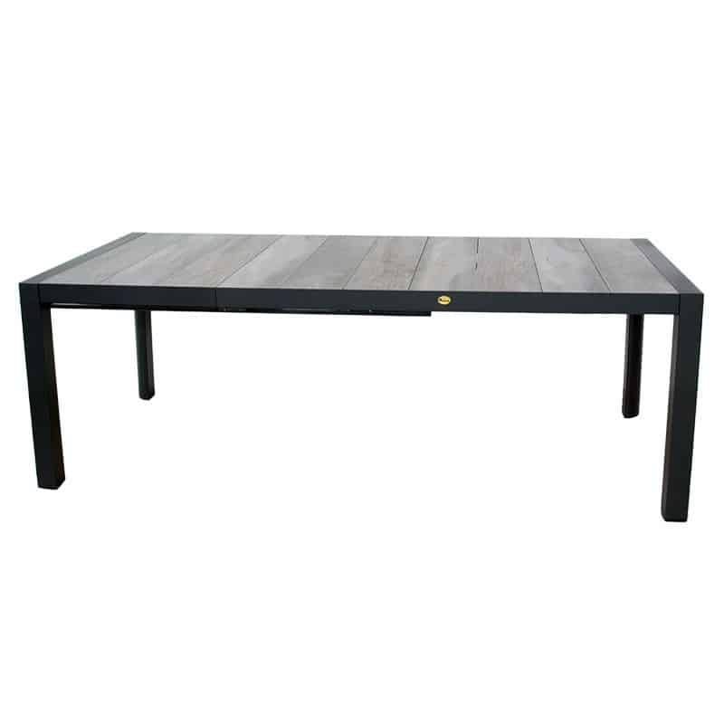 harrisburg uitschuifbare dining tafel midnight grey 154 214 x 90,5 cm oosterik home