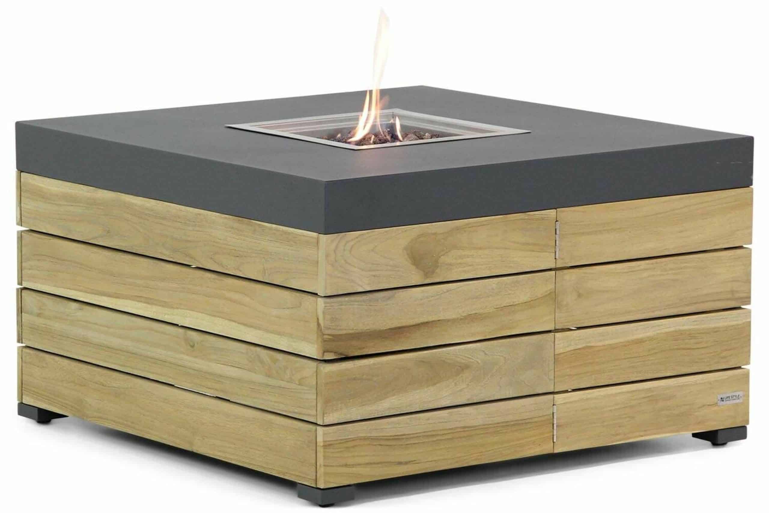 lifestyle newton lounge vuurtafel 95 x 95 cm
