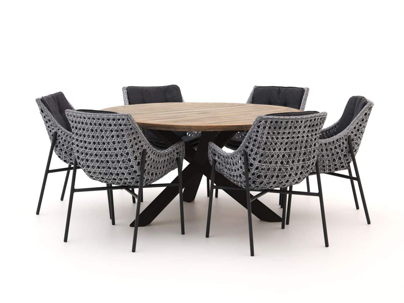 manifesto novara/rough y ?150cm dining tuinset 7 delig laagste prijsgarantie!