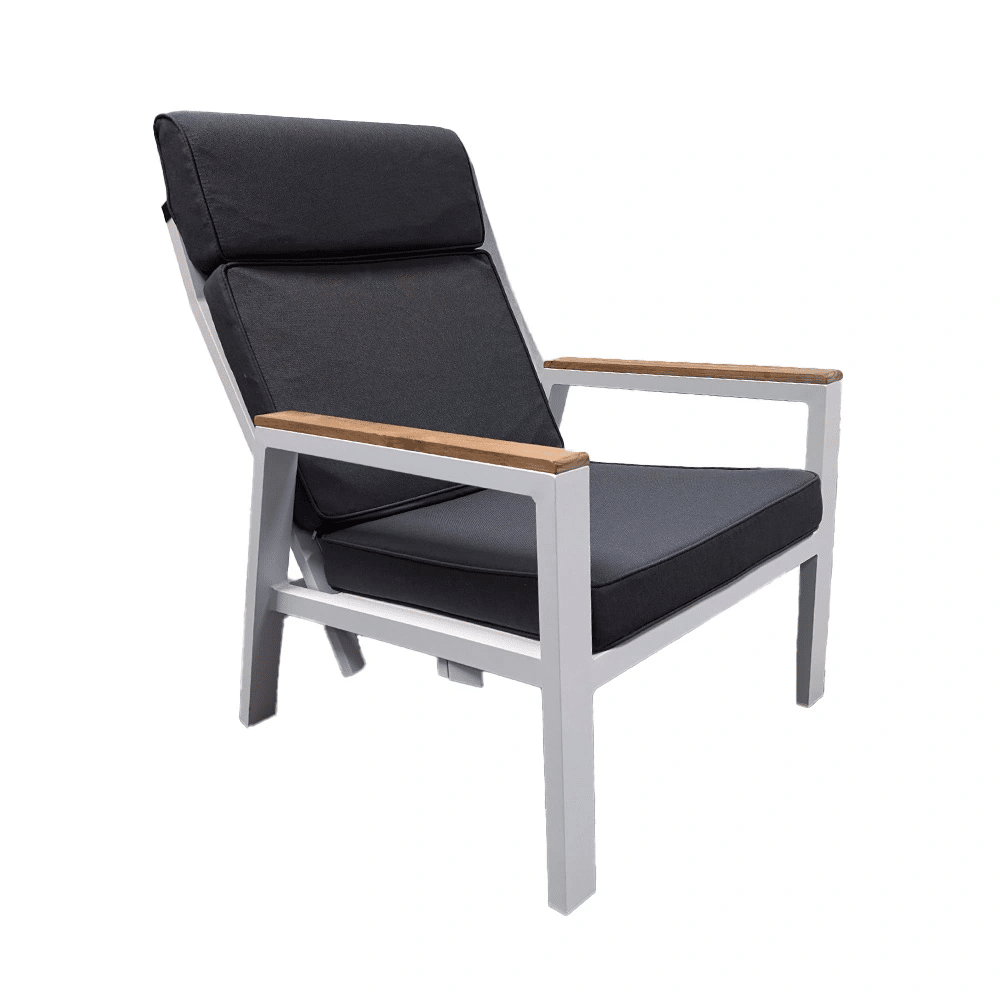 stefano relax tuinstoel verstelbaar teak/wit trestino trestino
