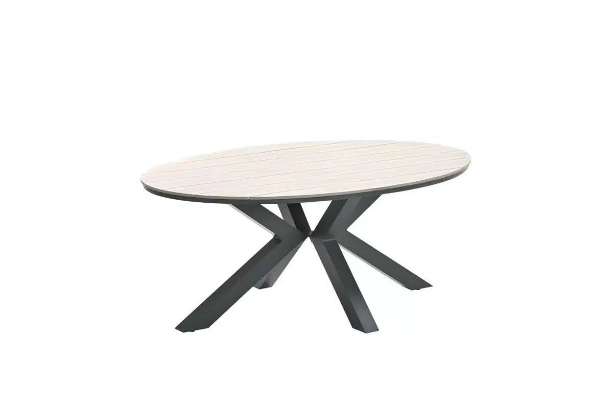 edison tafel 180x115xh75 cm black/light teak