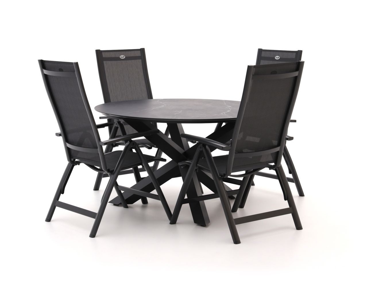 hartman troy/lodola ø 130cm dining tuinset 5 delig verstelbaar laagste prijsgarantie!