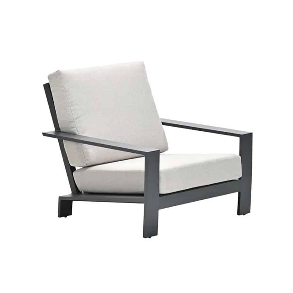 lincoln lounge fauteuil carbon black garden impressions
