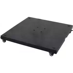 parasolvoet granietplaat polish op 4 wielen 90kg zwart