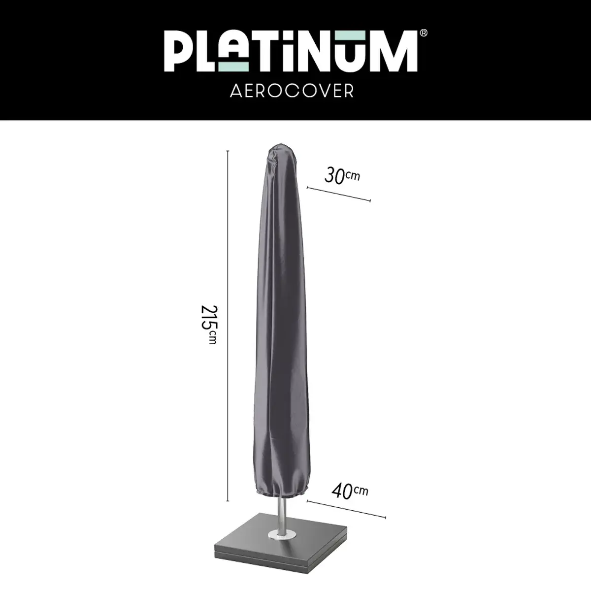 platinum aerocover parasol cover h215cm