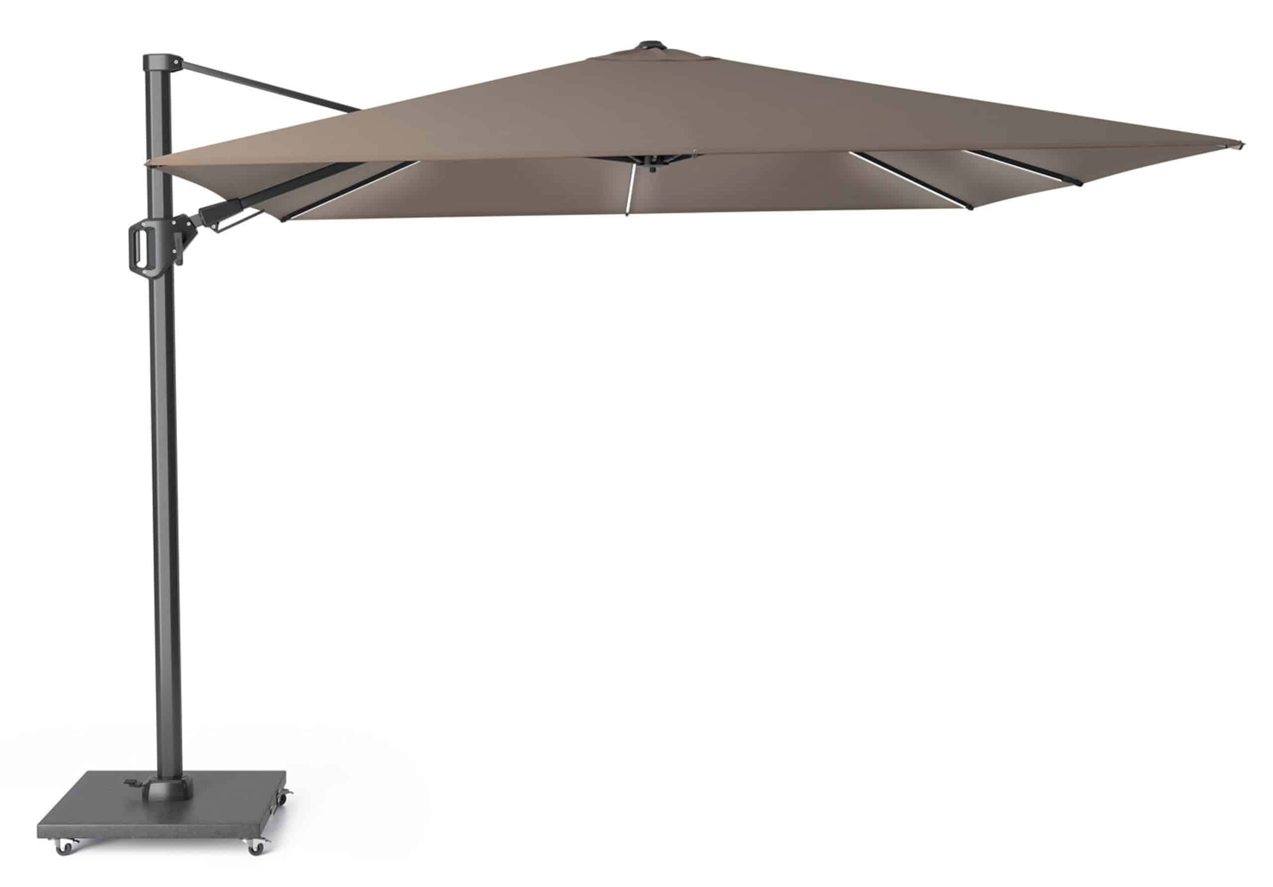 platinum challenger telescope zweefparasol 3x3m t2 premium (excl. voet) havana glow