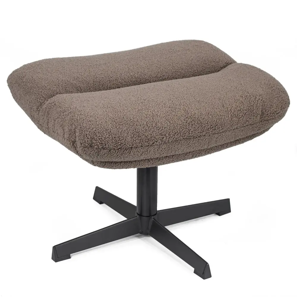 poef jordy in teddy dark brown