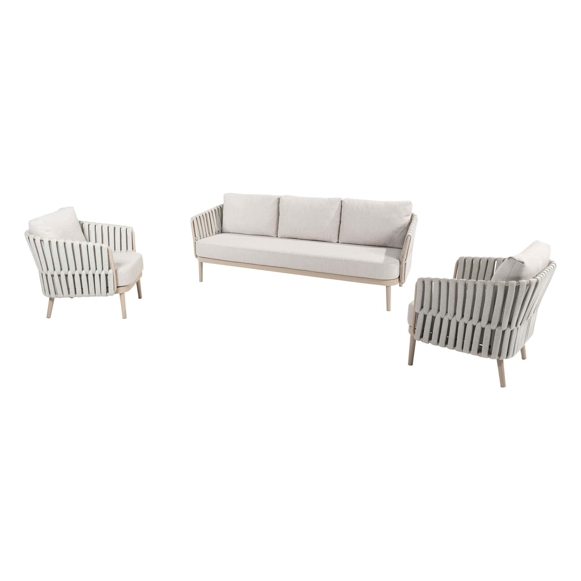taste by 4so eva lounge set 3 zits bank met 2 lounge stoelen latta