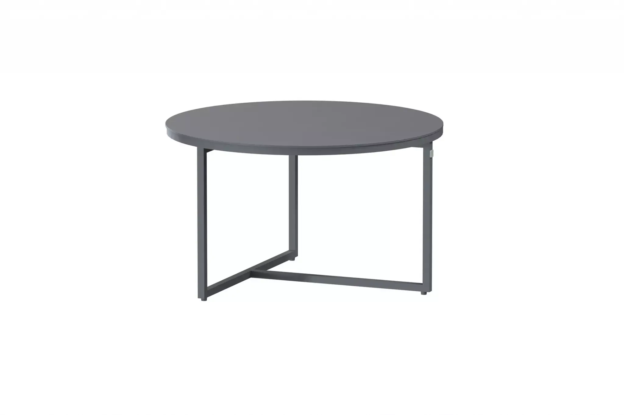 valetta coffee table alu round 58.5 cm. alu legs (h35)