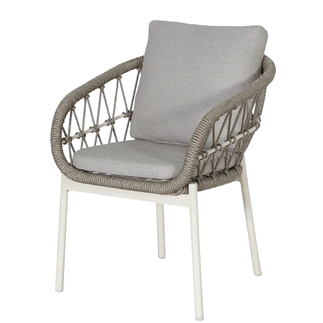 vita dining tuinstoel dakota bruin aluminium touw