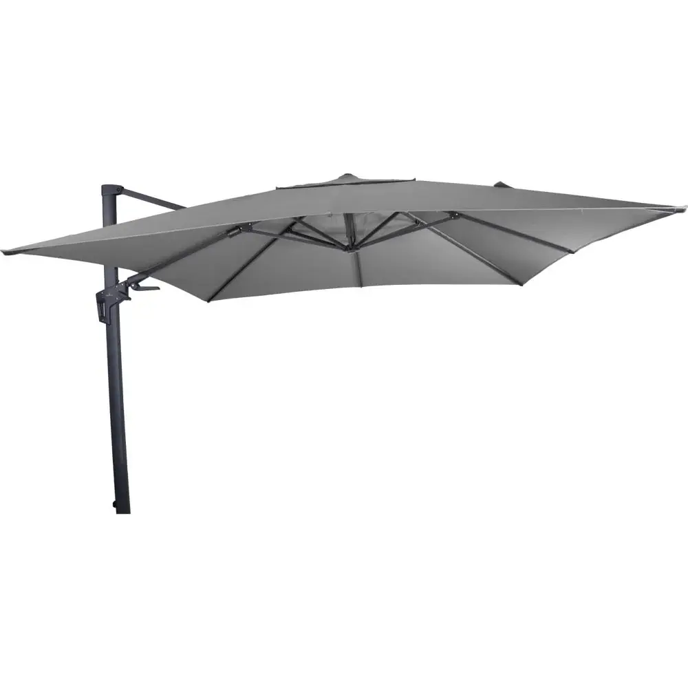 zweefparasol virgoflex vierkant 3x3m grijs