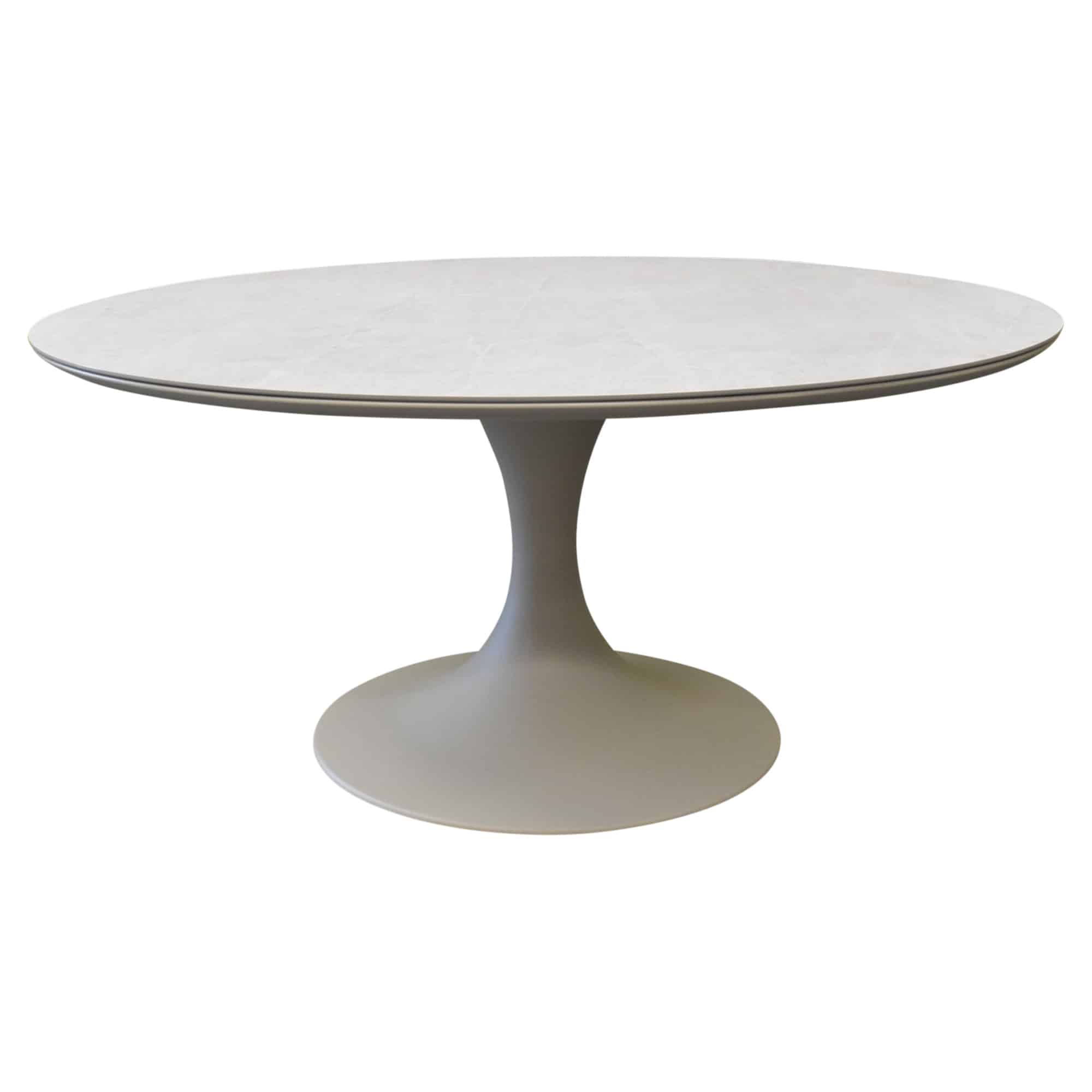 flair dining tuintafel rond 158 cm latte keramiek