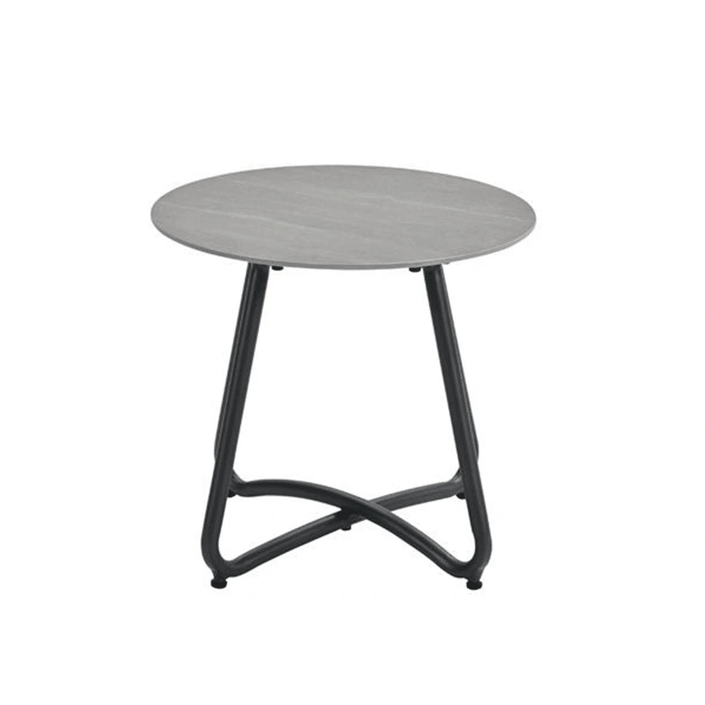 vento bijzettafel carbon black dia 45xh41 cm garden impressions
