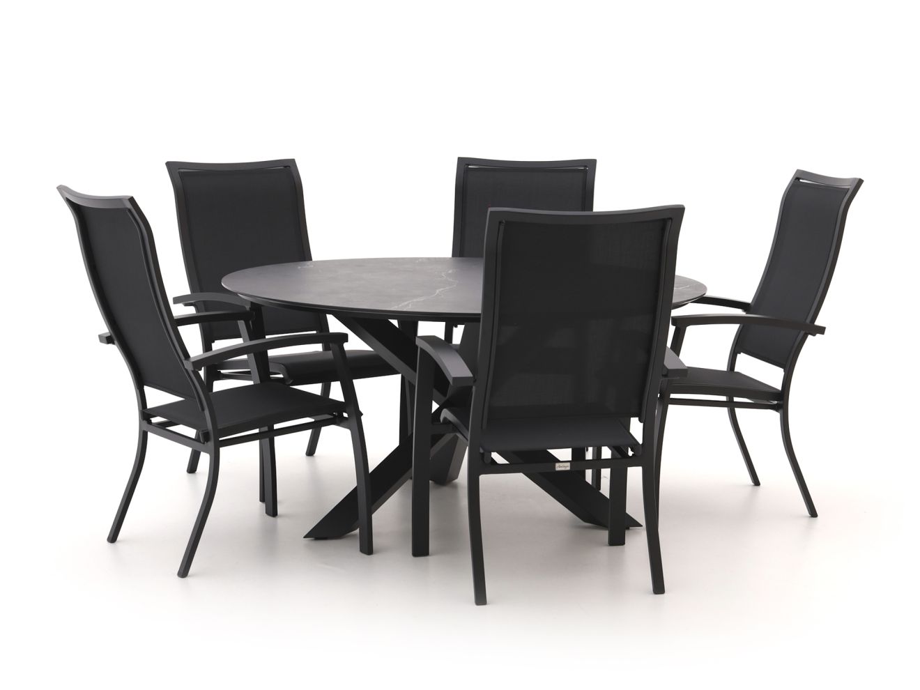 bellagio lugo/lodola ø 150cm dining tuinset 6 delig stapelbaar laagste prijsgarantie!