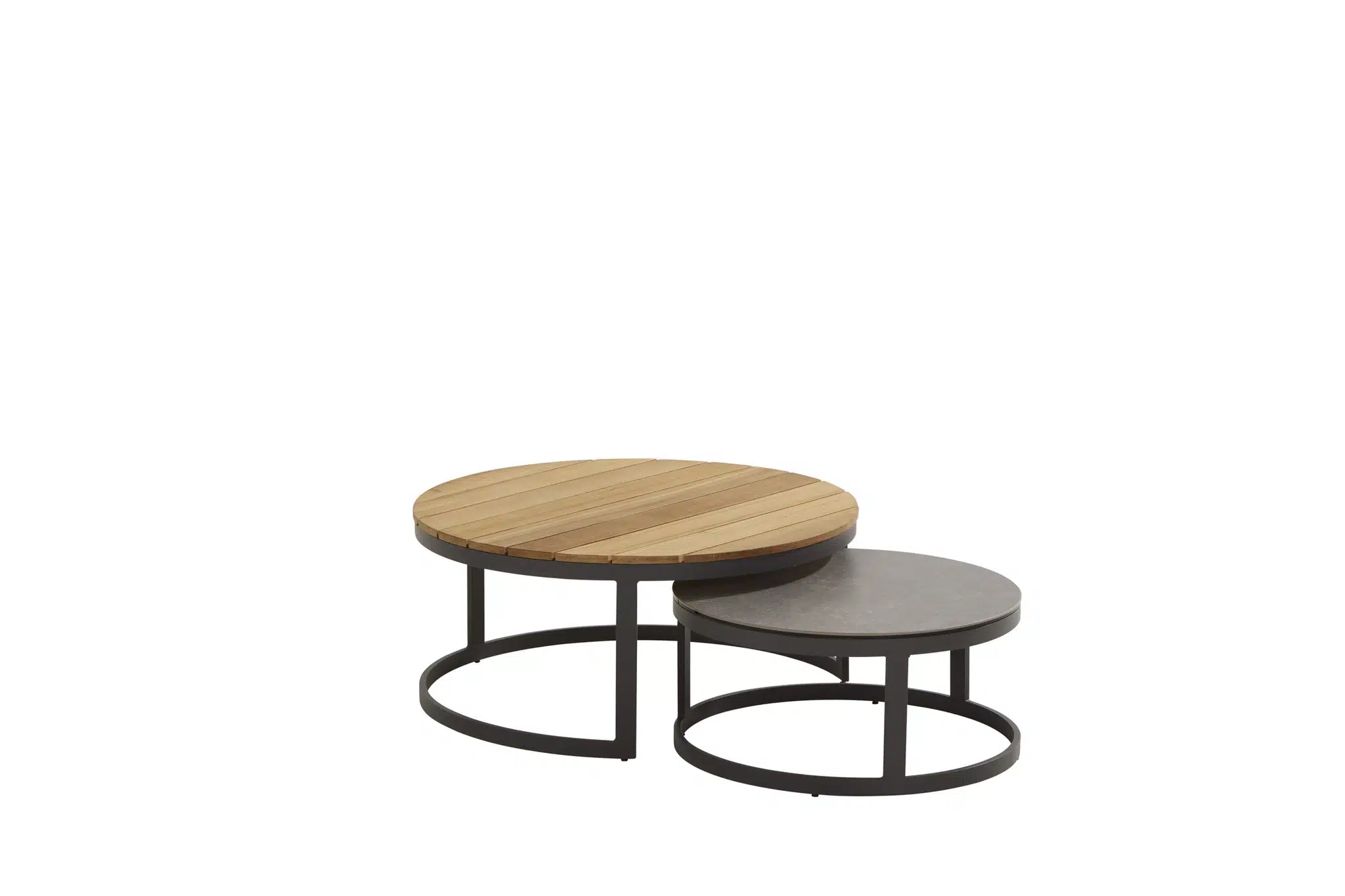 Salontafel Stonic Set Van 2 Teak / Keramiek
